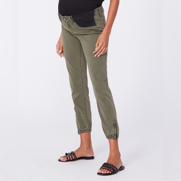 Paige Mayslie Maternity Jogger in Vintage Ivy Green Size 27